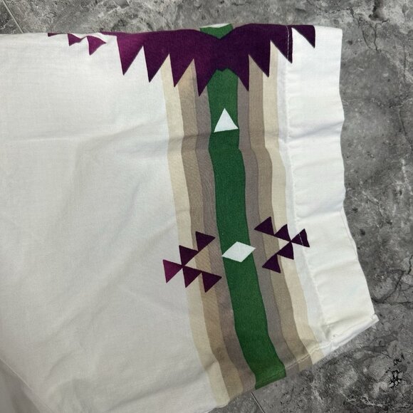 Vintage Roper Border Western Shirt Mens XL White Aztec Tribal Ranch Work Rodeo - Picture 5 of 7